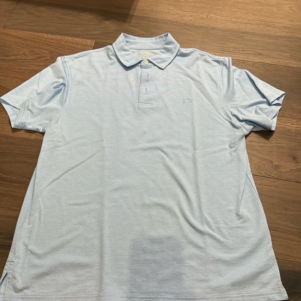 Southern tight light blue polo size large, EUC